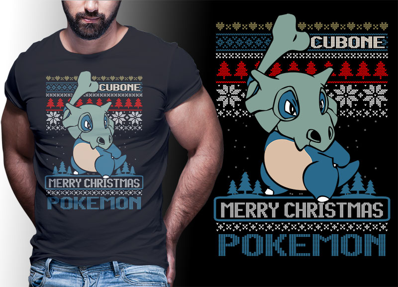 CHRISTMAS ANIME POKEMON TSHIRT DESIGNS BUNDLE