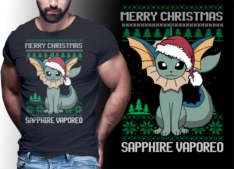 CHRISTMAS ANIME POKEMON TSHIRT DESIGNS BUNDLE