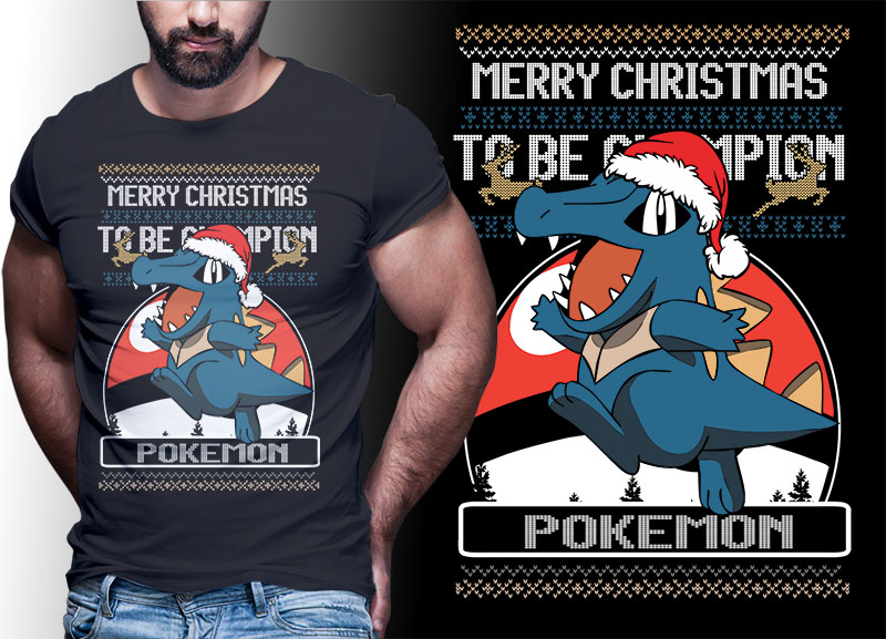 CHRISTMAS ANIME POKEMON TSHIRT DESIGNS BUNDLE