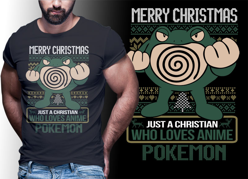 CHRISTMAS ANIME POKEMON TSHIRT DESIGNS BUNDLE