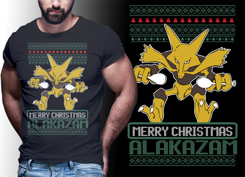 CHRISTMAS ANIME POKEMON TSHIRT DESIGNS BUNDLE