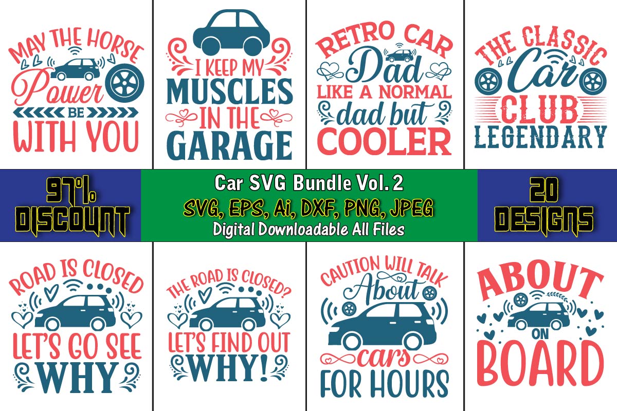 Car T Shirt Svg Design Bundle Vol Car Cart Shirt Car Design Car T Shirt Bundle Car T