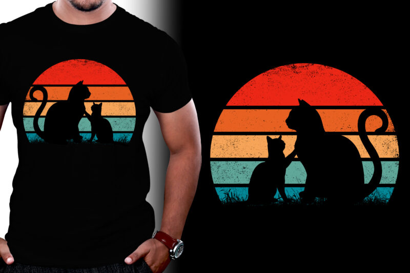 Retro Vintage Sunset T-Shirt Graphic Bundle