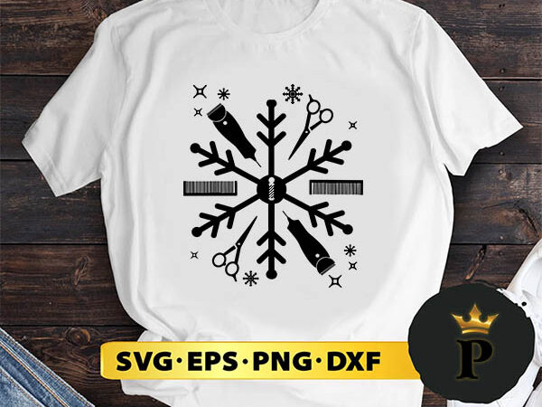 Christmas snowflake hair stylist svg, merry christmas svg, xmas svg digital download t shirt vector file