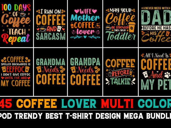 Coffee t-shirt design bundle