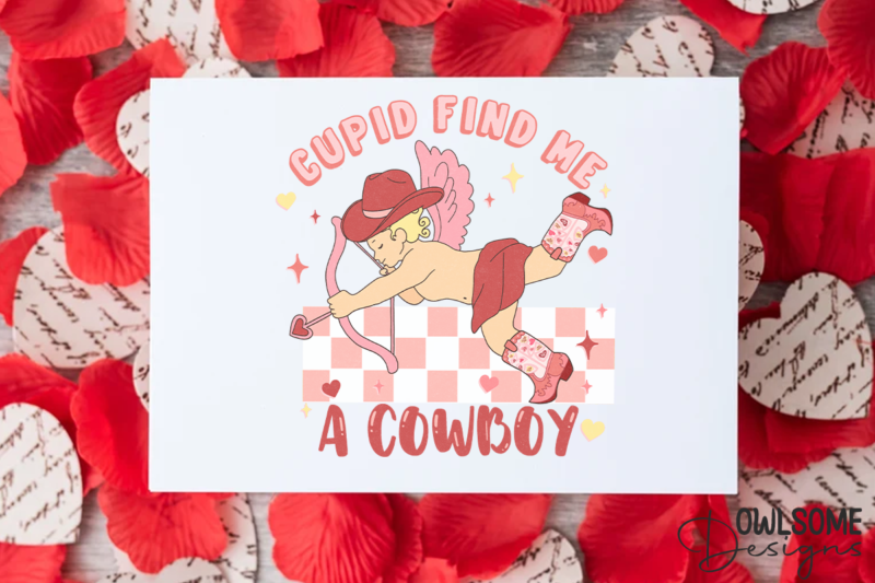 Cupid Find Me Valentine PNG Sublimation