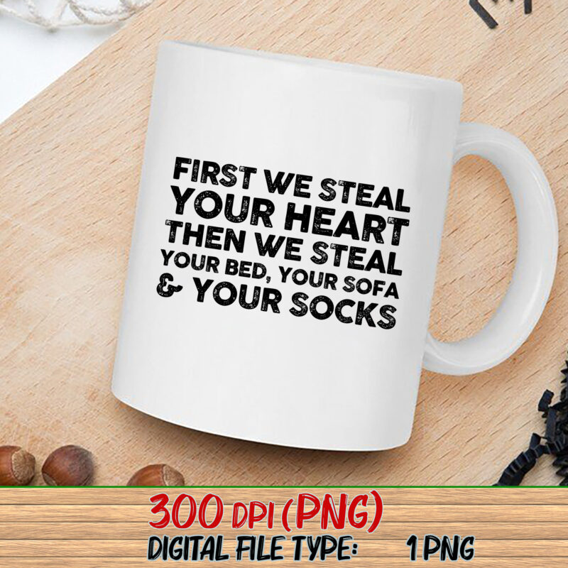 Custom Dog We Steal Your Heart Then We Steal Your Bed, Your Sofa _ Your Socks, Funny Dog Owners Mug Design, Dog Lovers T-Shirt Design NC 2