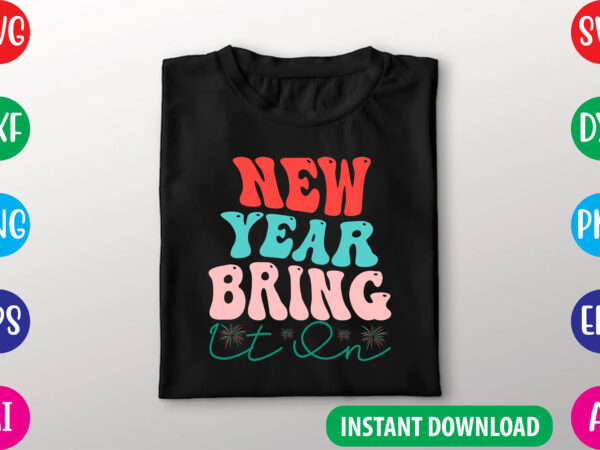 Retro new year svg cutting file t shirt design online