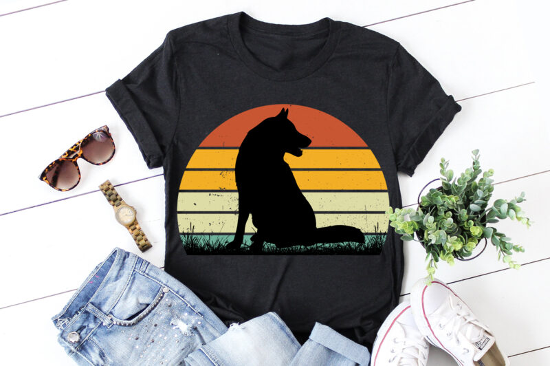 Sunset Retro Vintage T-Shirt Graphic Bundle