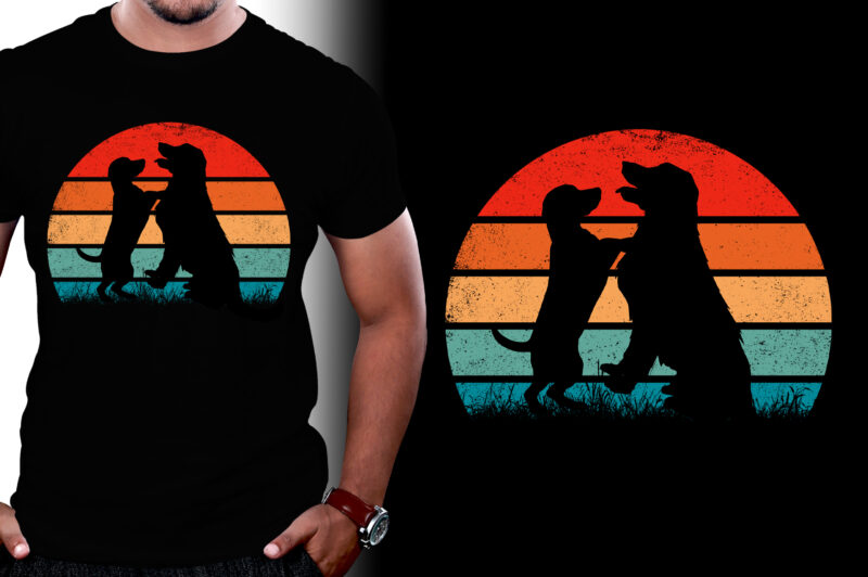 Retro Vintage Sunset T-Shirt Graphic Bundle