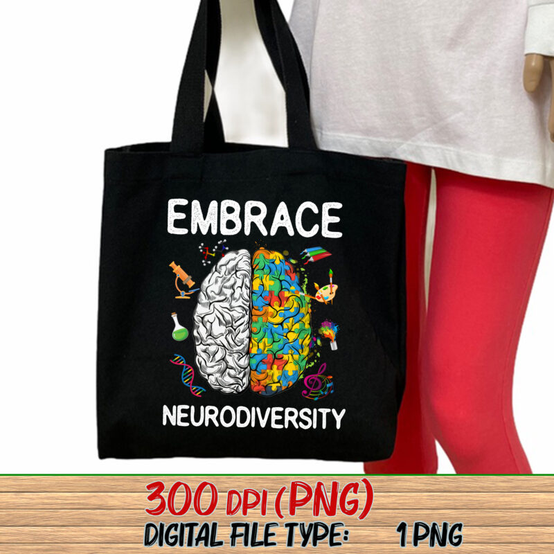 Embrace Neurodiversity Png, Neurodiversity Png, Autism Mom, Autism Awareness, Autistic Pride Png, Autism PNG File TC