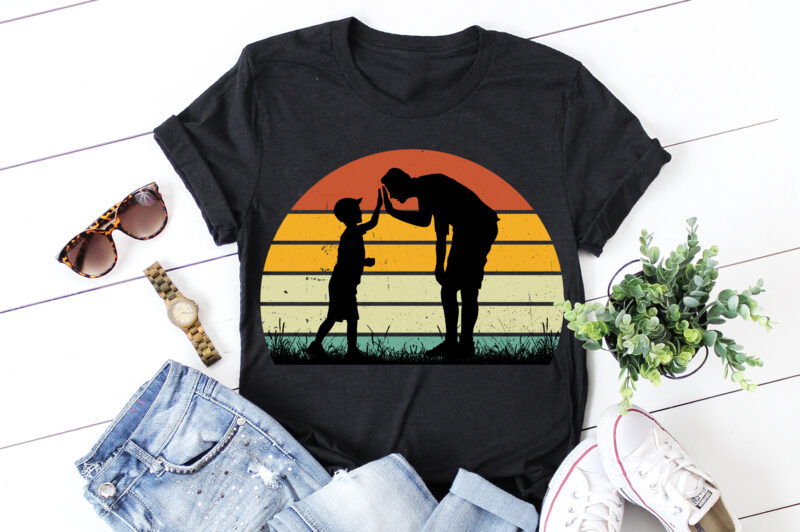 Sunset Retro Vintage T-Shirt Graphic Bundle