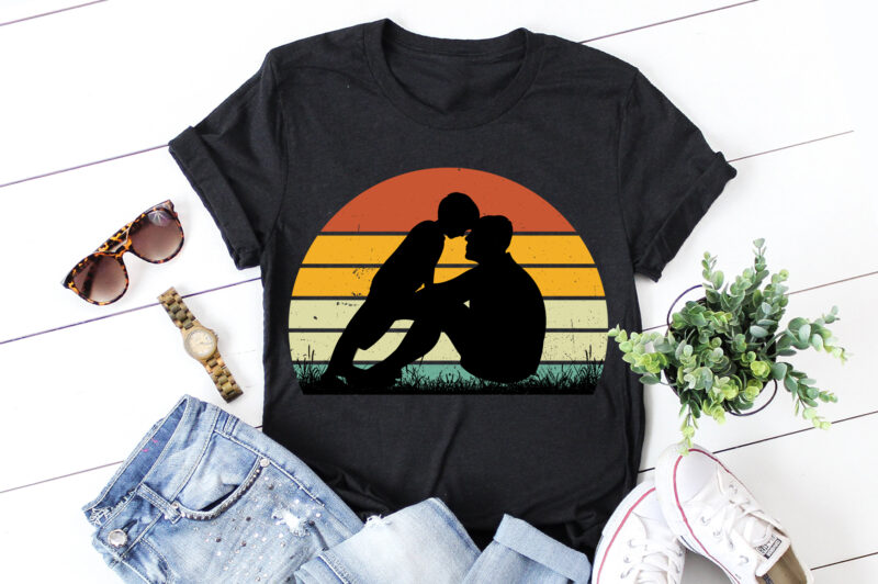 Sunset Retro Vintage T-Shirt Graphic Bundle