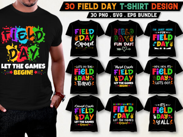 Field day t-shirt design bundle