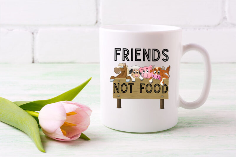 Friends Not Food Eating Animals Is Weird Png, Vegan Gift, Vegan png, Vegetarian Tee Herbivore, Holiday Gift PNG File TL