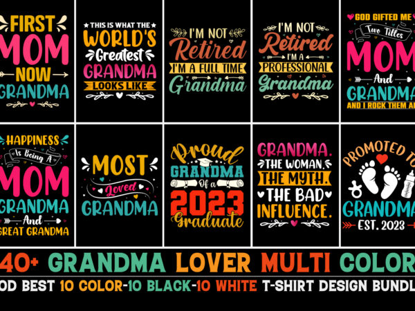 Grandma t-shirt design bundle