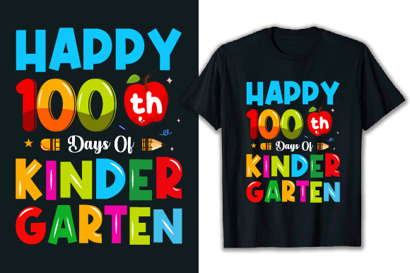 100 Days of School T-Shirt Design, Best 100 Days of School T-shirt, 100 Days of School T-Shirt Bundle