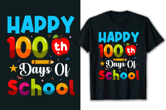 100 Days of School T-Shirt Design,100 Days of School T-Shirt Bundle