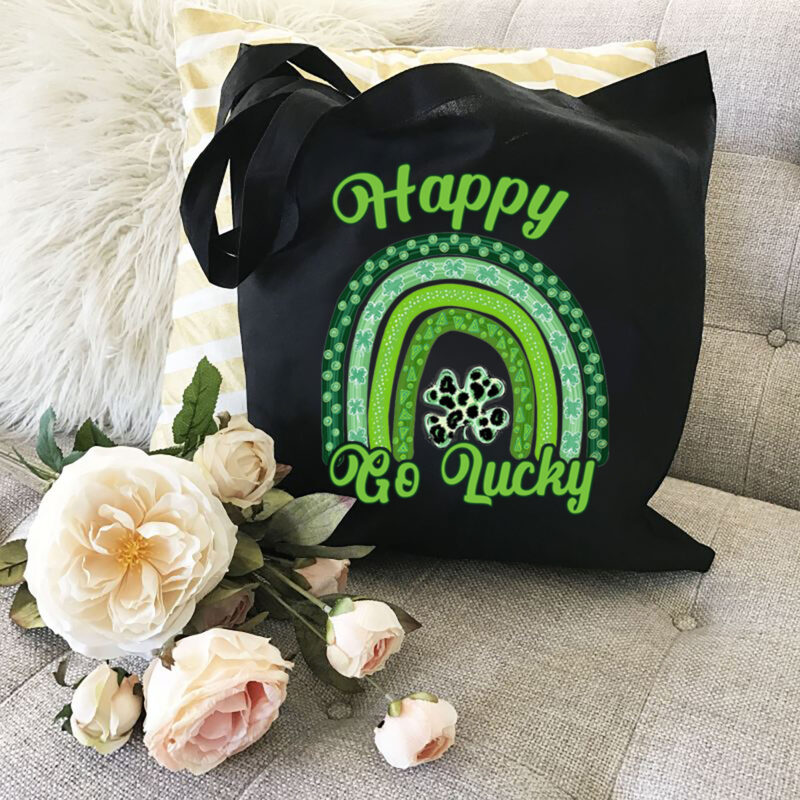 Happy Go Lucky Shamrock Leopard Rainbow St Patrick_s Day Png, Vintage St Patricks Day , Shamrock Gift, Patrick_s day Gift PNG File TL