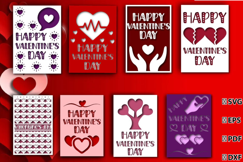 Happy Valentine’s Day Card Bundle