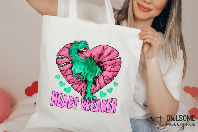 Heart Breaker T-Rex Valentine PNG