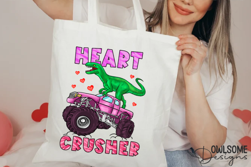 Heart Crusher Dinosaur Valentine