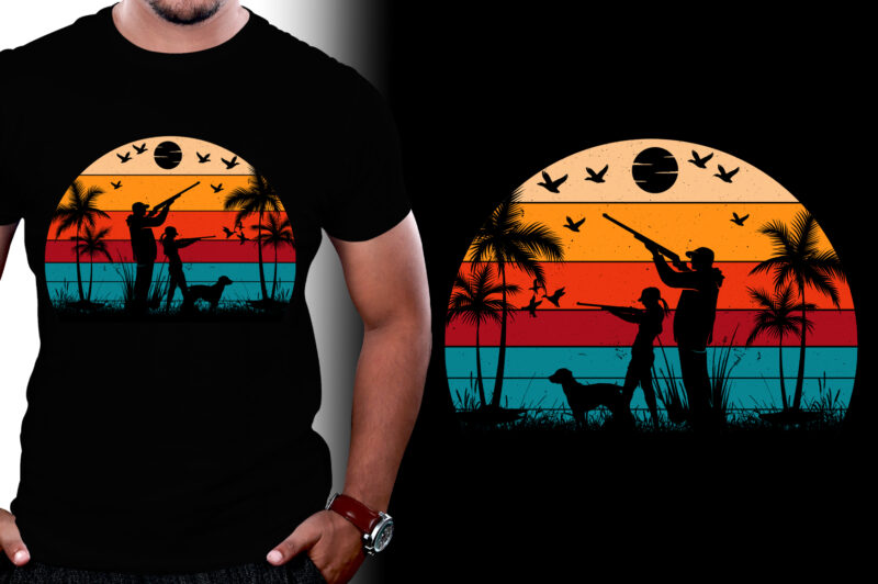 Retro Vintage Sunset T-Shirt Graphic Bundle