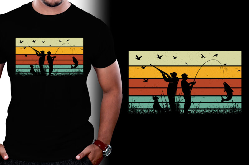 Retro Vintage Sunset T-Shirt Graphic Bundle