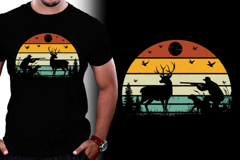 Retro Vintage Sunset T-Shirt Graphic Bundle