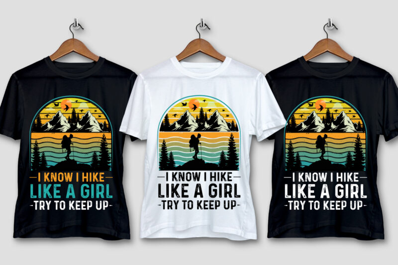 Hiking T-Shirt Design Bundle