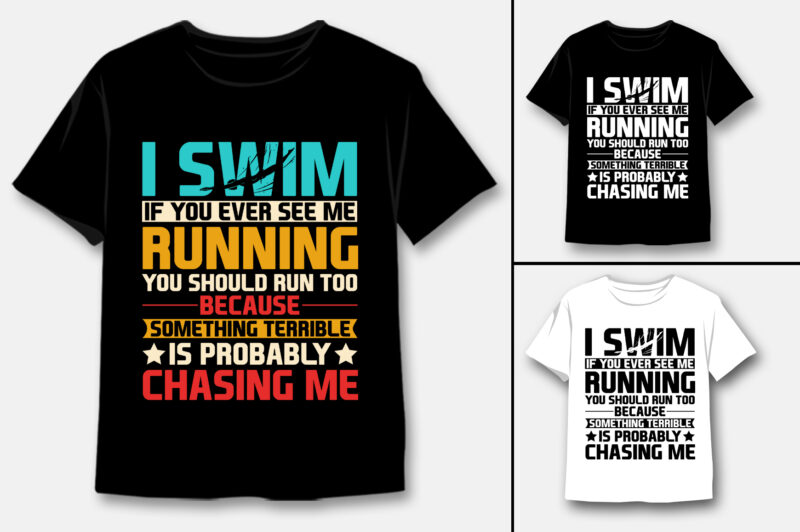 Book Swim T-Shirt Design Bundle