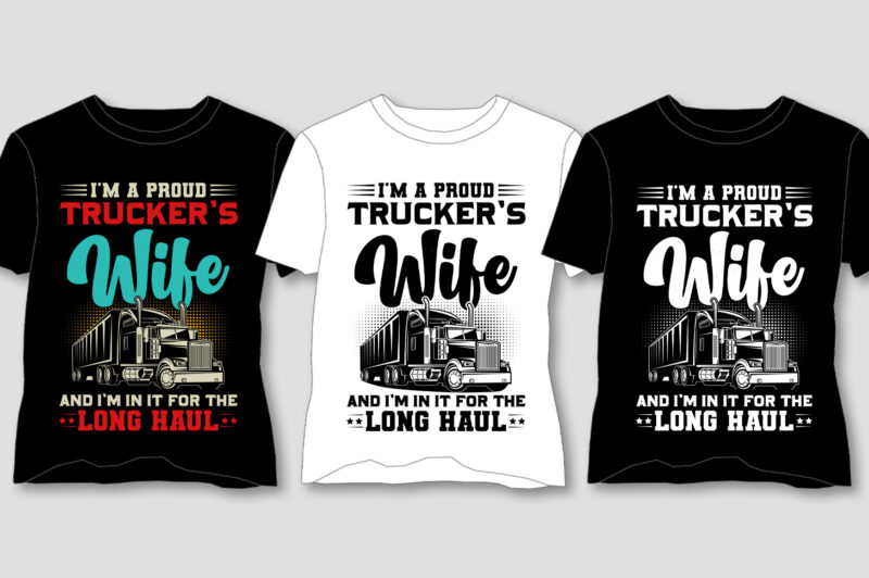 Trucker T-Shirt Design Bundle