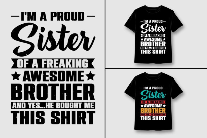 Sister T-Shirt Design Bundle