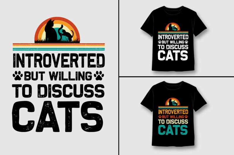 Cat T-Shirt Design Bundle