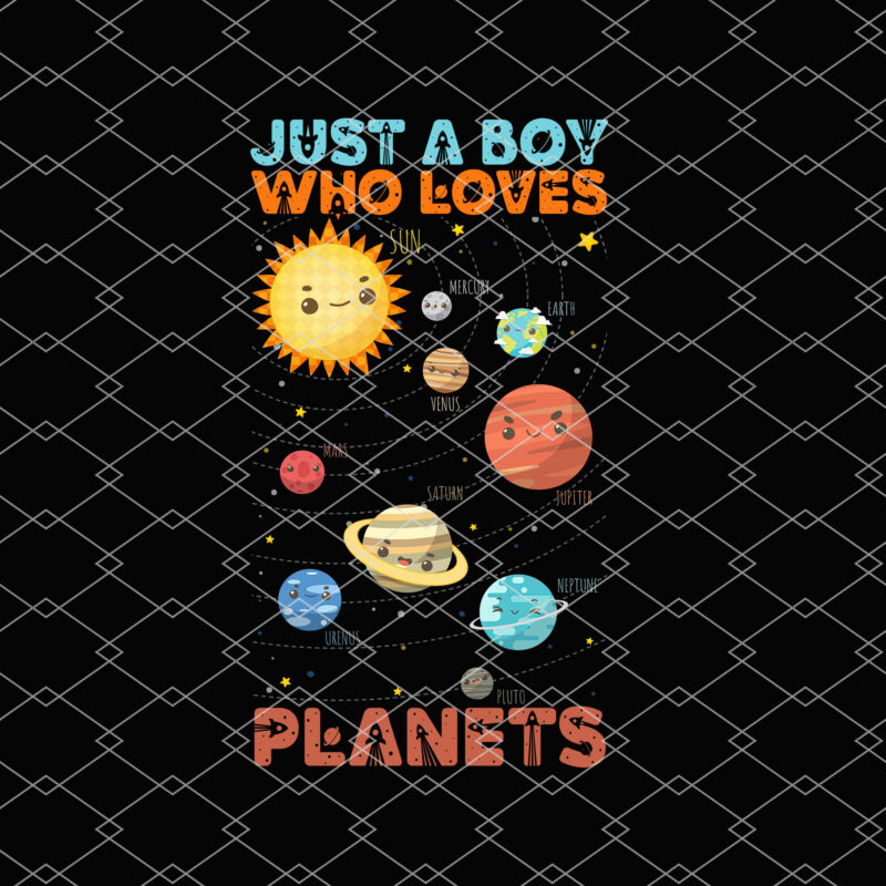 Just A Boy Who Loves Planets Solar Space Funny Science Geek NL