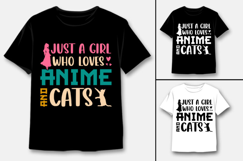 Anime Colorful T-Shirt Design Bundle
