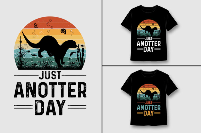 Otter Orca T-Shirt Design Bundle