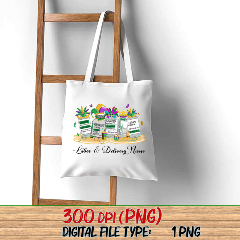 Labor and Delivery Nurse Png, L_D Mardi Gras, OBGYN Png, Medical Holiday, Pharmacy Mardi Gras, Gift For Nurse PNG File TC