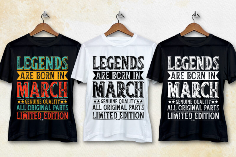 Legends Are Born T-Shirt Design Bundle