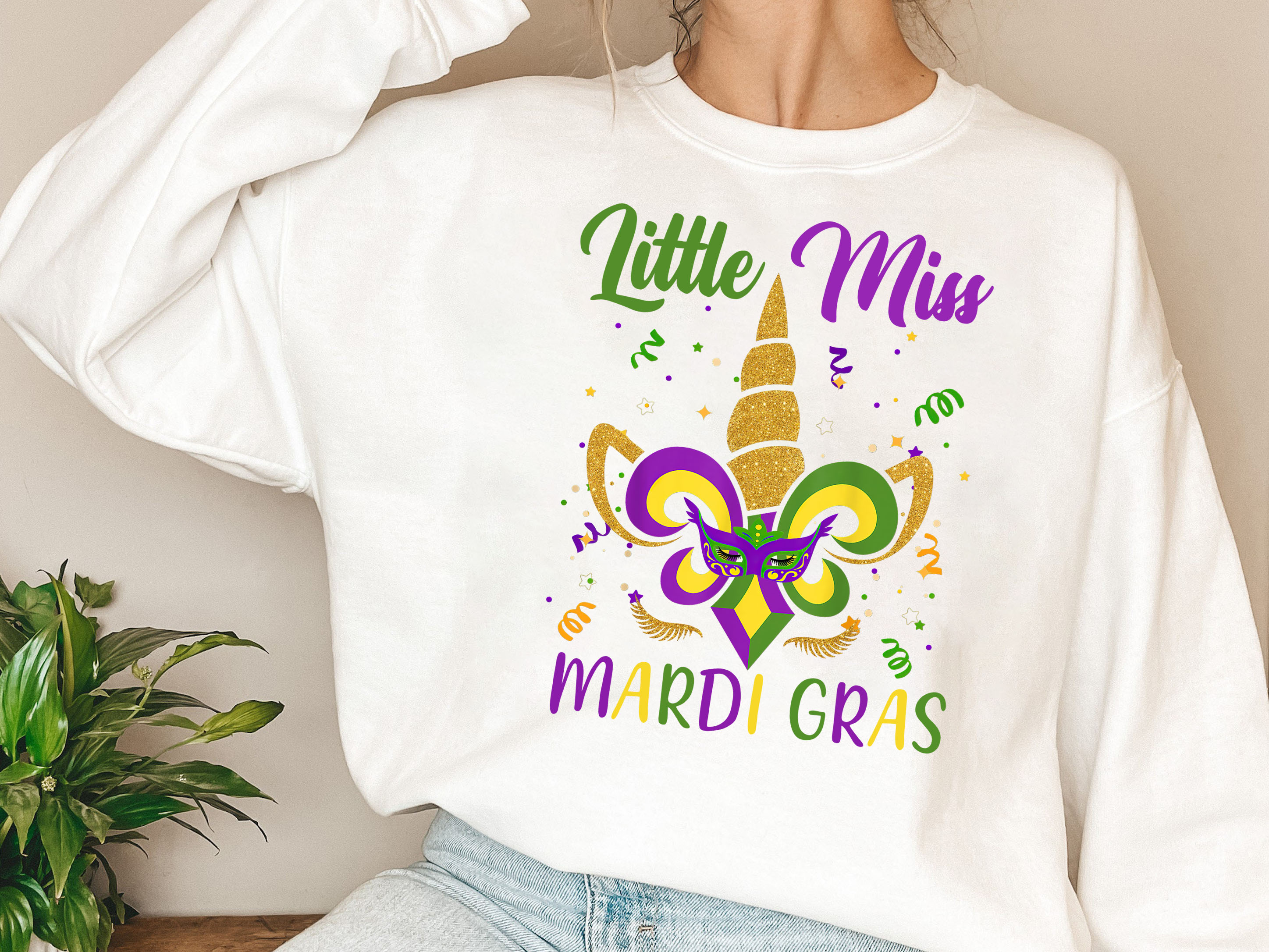 unicorn mardi gras shirt