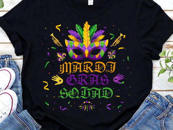 Mardi gras squad funny festival mask party costume matching nc t shirt designs for sale