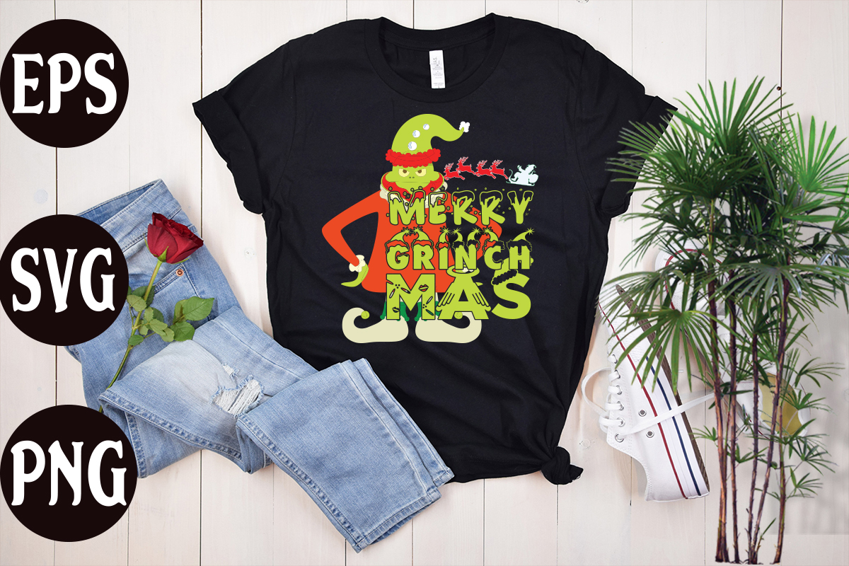 Merry grinch mas T shirt design, Merry grinch mas SVG design, christmas ...