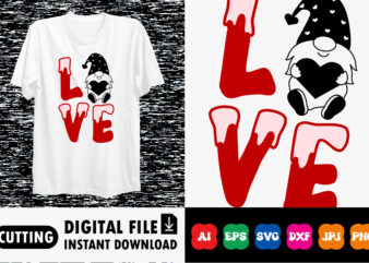 Love Valentine day shirt print template