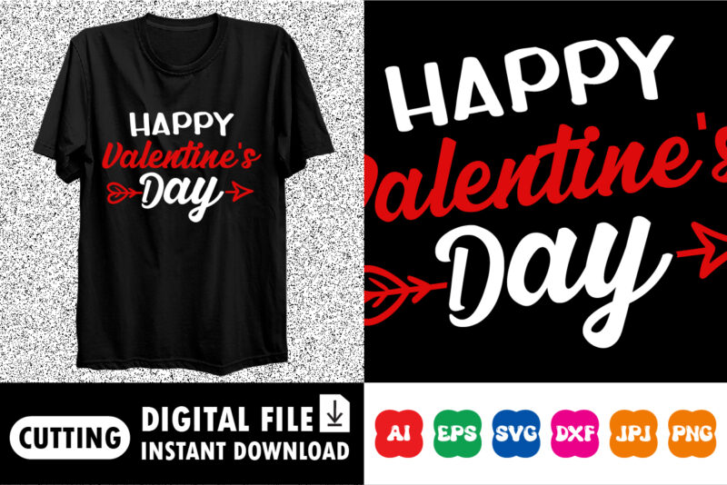 Happy Valentine’s day shirt print template