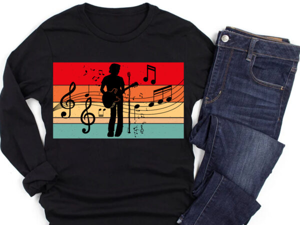 Music retro vintage sunset t-shirt design