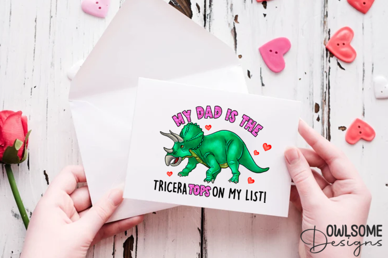 My Dad Is The Tricera Tops Valentine PNG