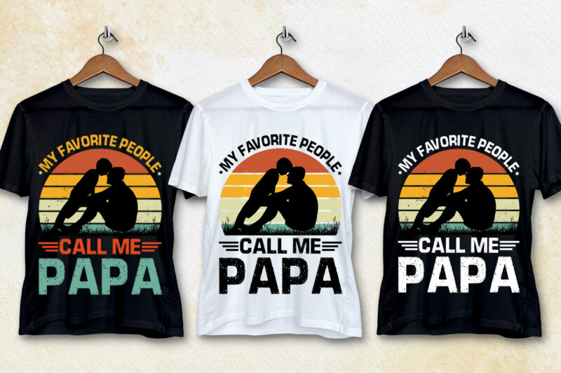 Dad Vintage Sunset T-Shirt Design Bundle