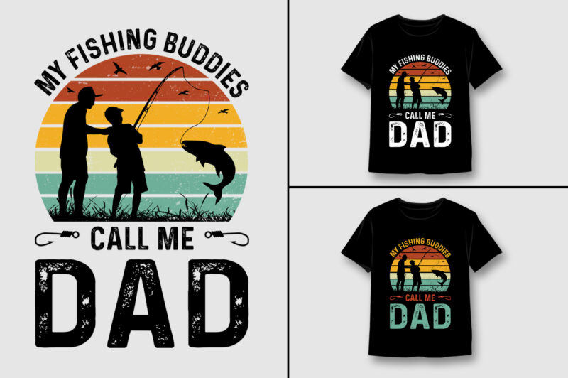 Dad Vintage Sunset T-Shirt Design Bundle