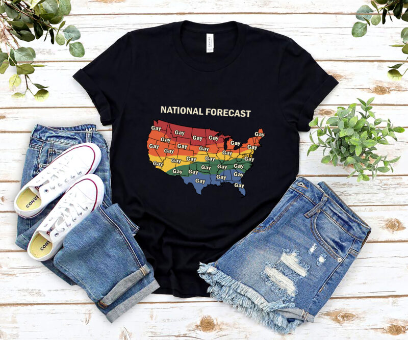 National Forecast Funny Gay Pride Flag LGBTQ American USA NL