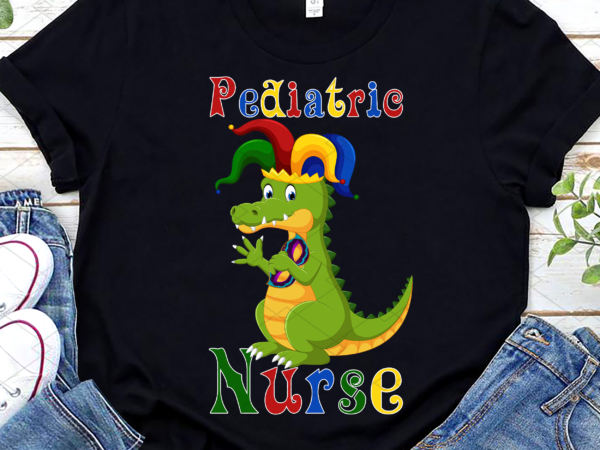 Pediatric nurse mardi gras png, peds nurse png, pediatric holiday, pediatric nurse gift, nursing gift, dinosaur lover png file tl t shirt illustration